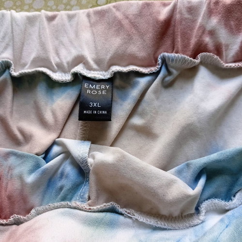 Emery Rose Shein Tie-Dye Wide-Leg Pants like new, multicolor