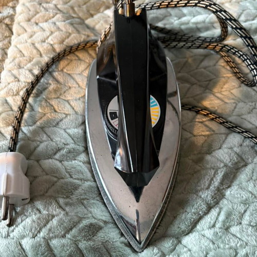 Electric iron used, functional retro