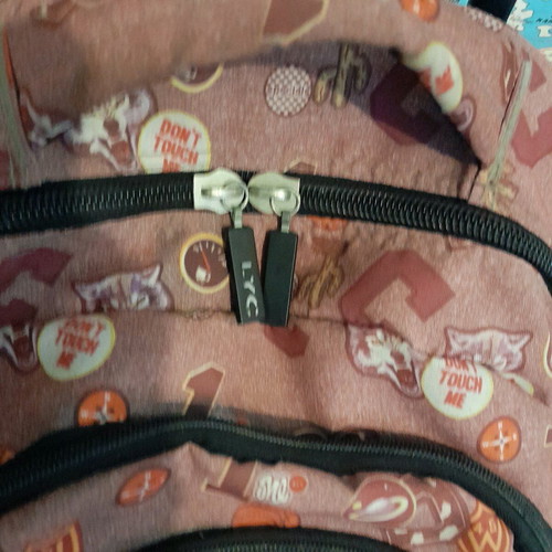 School backpack with wheels used