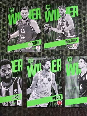 Top Class Panini Euroleague 2025-26 pack of 5 Winner cards new