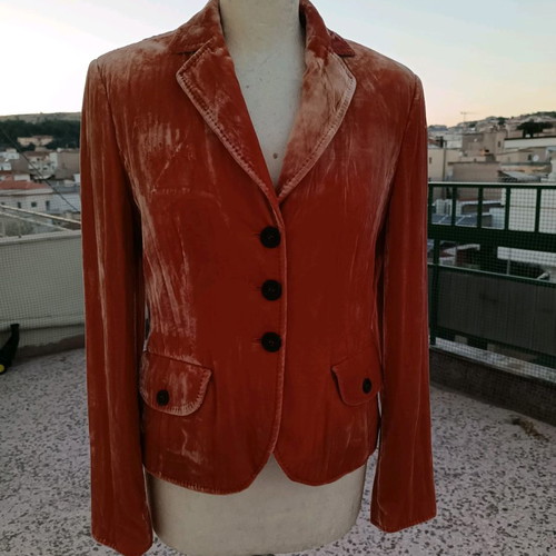 Velvet vintage jacket new, orange, Orwell, size S-M