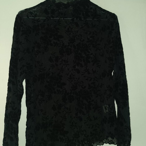 See Through Top Shein new, black with velvet animal print