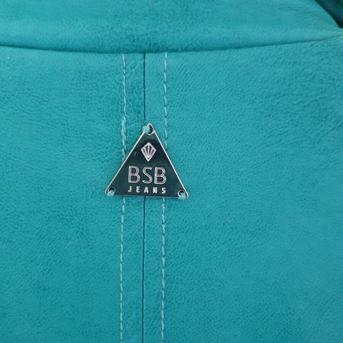 Bikerstyle leatherlook jacket BSB new, size L, seagreen