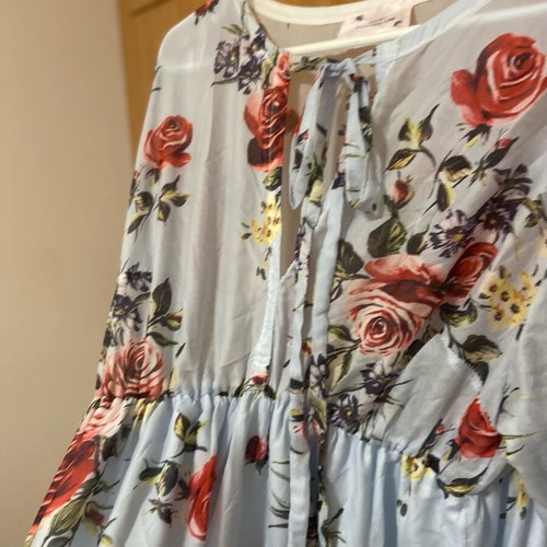Christina Beautiful Life floral dress new, maxi, baby blue, size large