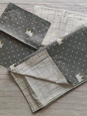 Crib set new, 100% cotton, certified STANDARD 100 by OEKO-TEX
