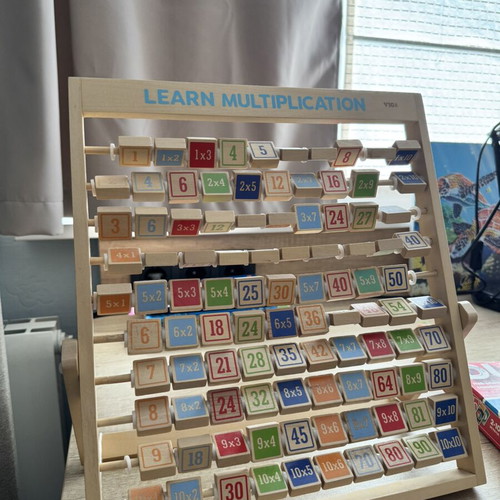Wooden Multiplication Abacus new