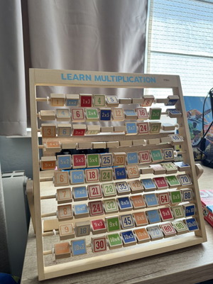 Wooden Multiplication Abacus new