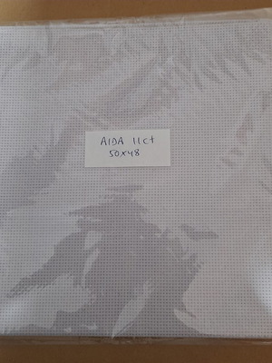 White Aida 11ct embroidery canvas 48 by 50 cm