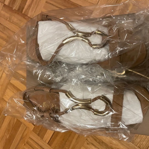 Alpe sandals like new, beige and gold, size 38