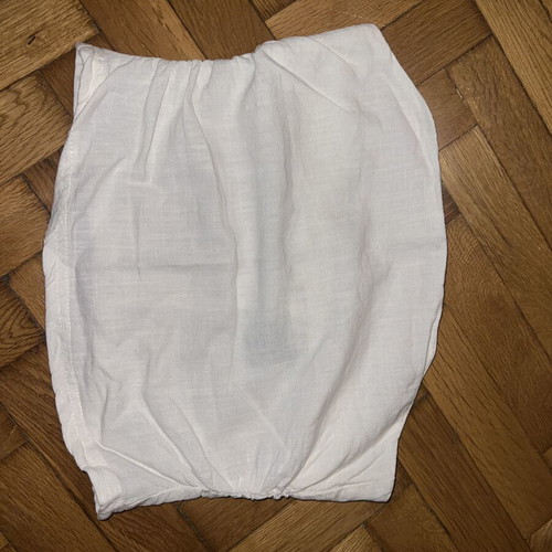 H&M strapless linen top XS white
