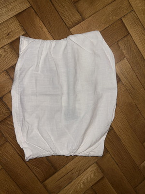 H&M strapless linen top XS white