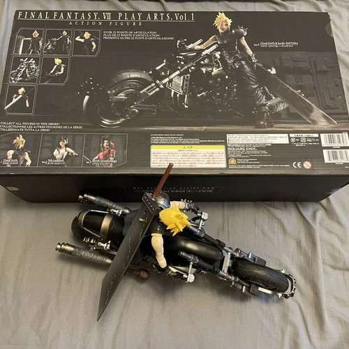 Final Fantasy VII Play Arts Vol.1 Cloud Strife & Hardy Daytona Action Figure like new