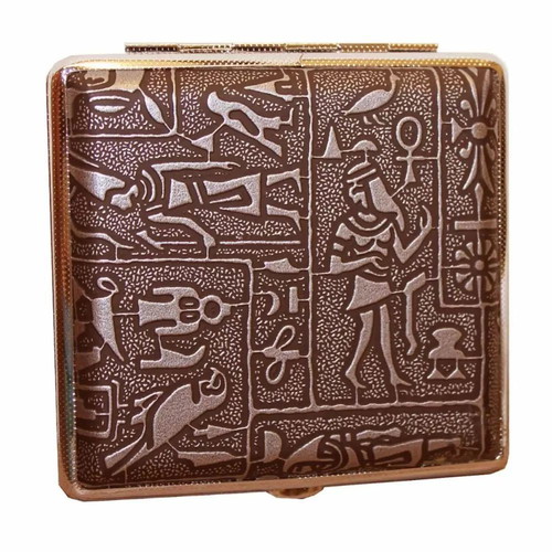 Cigarette case for 20 cigarettes brown with embossed design new