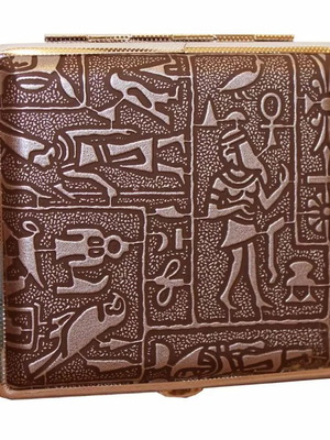 Cigarette case for 20 cigarettes brown with embossed design new