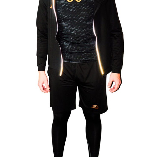 Legendary Set Run Beyond Limits 5-piece dry fit sportswear black gray new