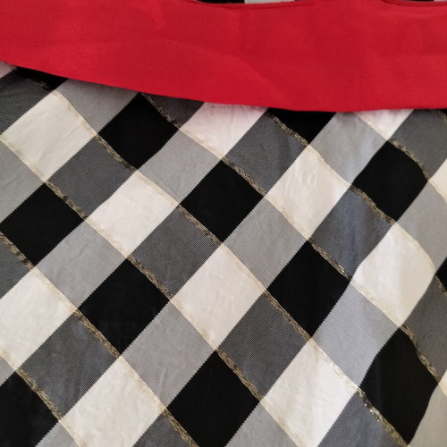 Handmade girls' dress size 10, like new, plaid taffeta with satin belt