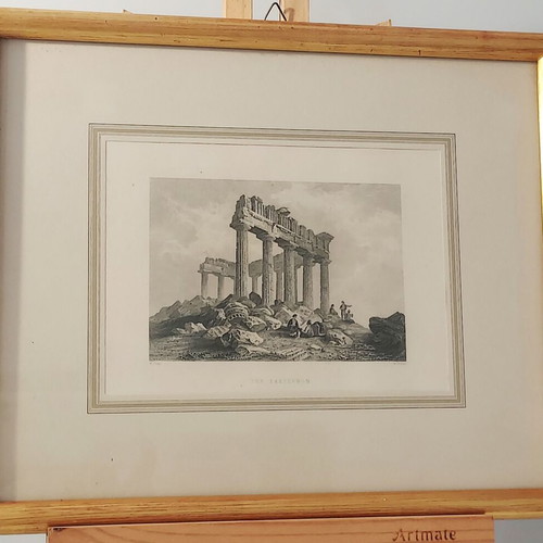 Γκραβούρα Παρθενώνας 1828 σαν καινούργιο με επίχρυση κορνίζα