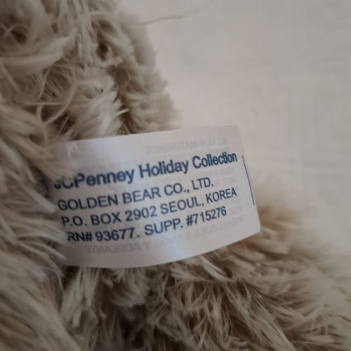 JCPenney Holiday Collection Large Plush Teddy Bear like new, 60cm
