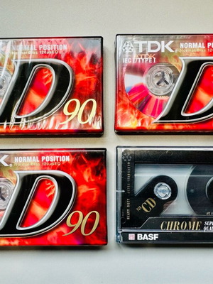 Κασέτες ήχου TDK D-90E και BASF Chrome Super Quality II σαν καινούργιες