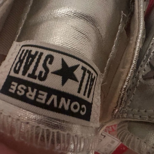 All Star Converse women's shoes silver used, size 37