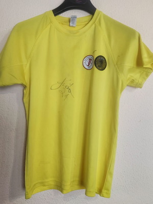 Signed AEK Kids' Training Jersey used, size 12, Roly brand