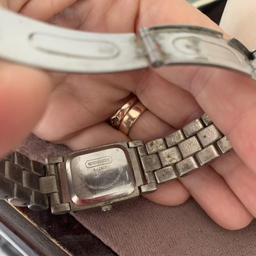 Coach women's watch with stainless steel bracelet like new