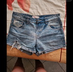 Pink Woman denim shorts used, size 36, blue
