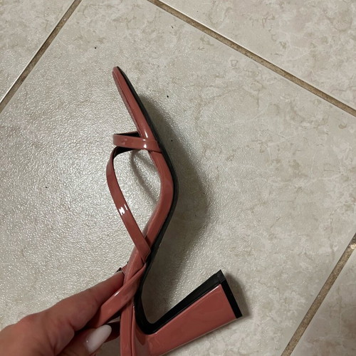 Zara pink sandals new with medium heel