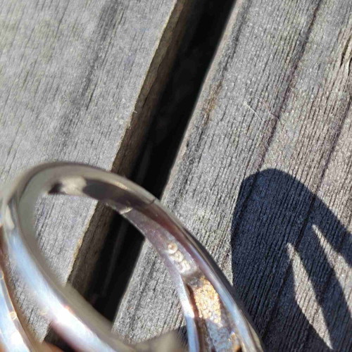 Silver ring with blue topaz