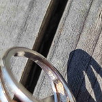 Silver ring with blue topaz