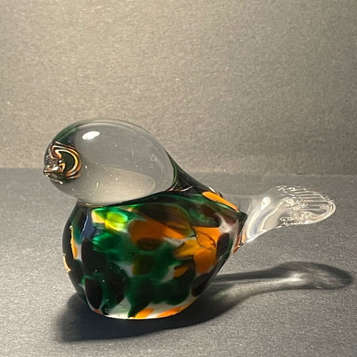 Vintage Murano-style art glass bird figurine like new