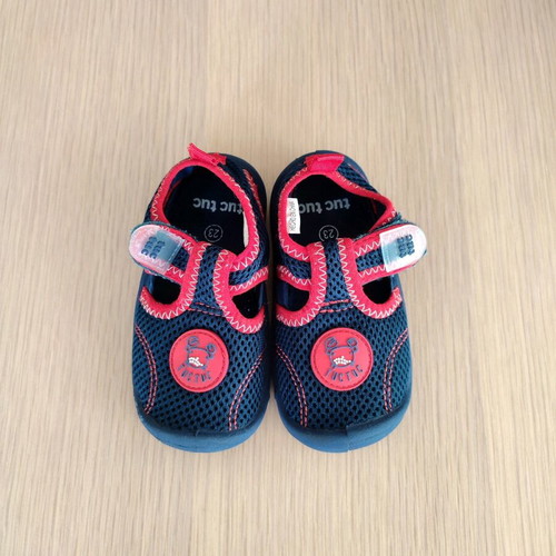 Tuc Tuc beach shoes used, size 23, blue and red