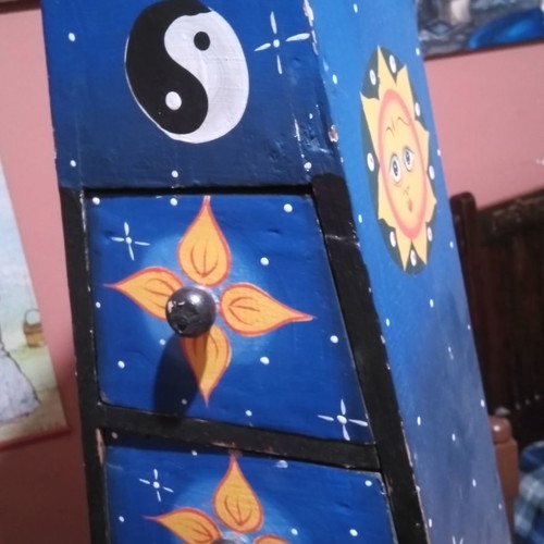 Handmade small furniture used, hand-painted