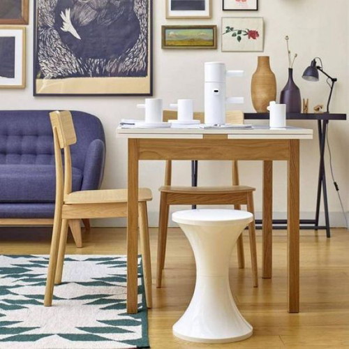 Habitat Tam Tam white plastic stool new with hidden storage