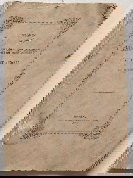 Παλιό Ιταλικο Βιβλίο 1855 Θέατρα Bologna