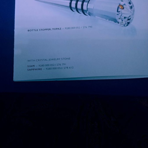 Swarovski Rainbow sapphire wine bottle stopper new