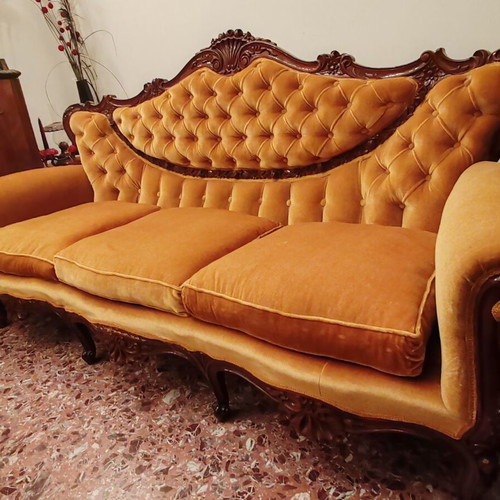 Handmade sofa set 5 pieces like new, classic 1970