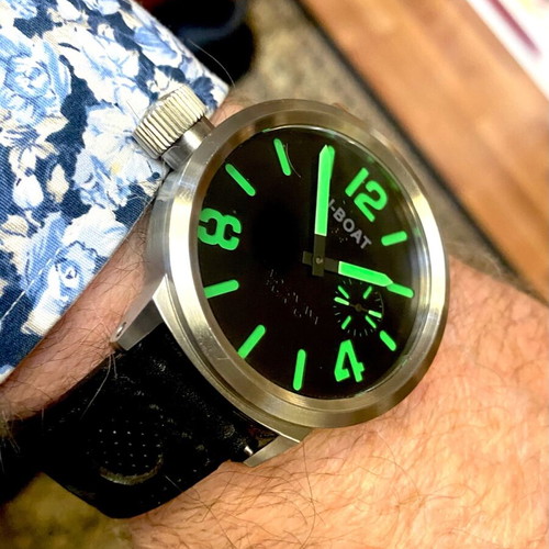 U-BOAT Huge mechanical watch used with 50mm luminous dial