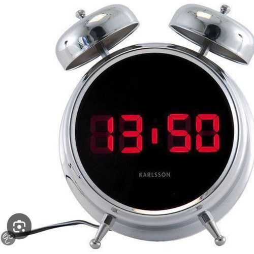Karlsson Digibell digital alarm clock used, retro design