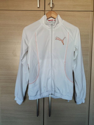 PUMA teen waterproof white jacket like new