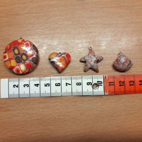 Handmade polymer clay pendants new, miniatures
