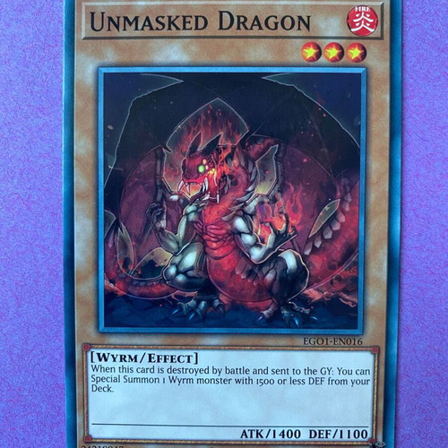 Unmasked Dragon Yu-Gi-Oh! Card 1st Edition Near Mint
