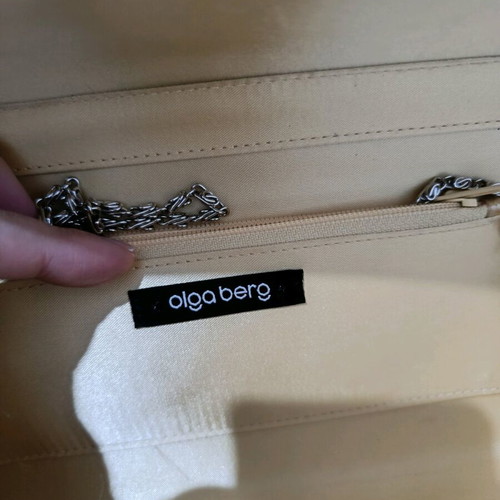 Olga Berg shoulder bag like new, yellow with gold chain