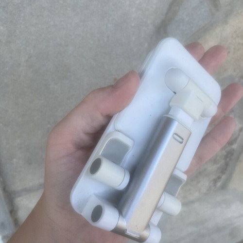 Mobile gadget white and gray, new