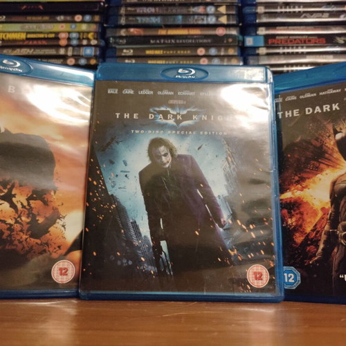 The Dark Knight Nolan Batman Trilogy Blu-Ray like new, English subtitles
