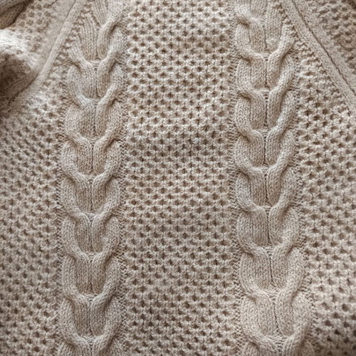 Handmade wool cardigan unisex beige like new, unworn