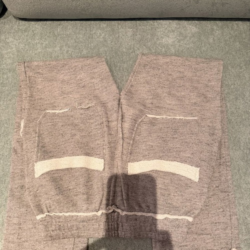 Begatti sweatpants like new, size small, gray with frayed edges