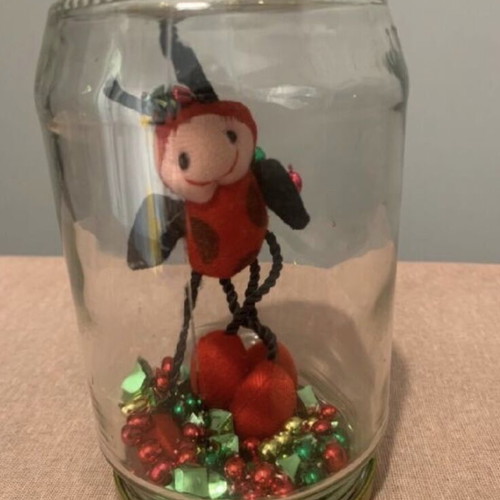 Decorative vase with ladybug new