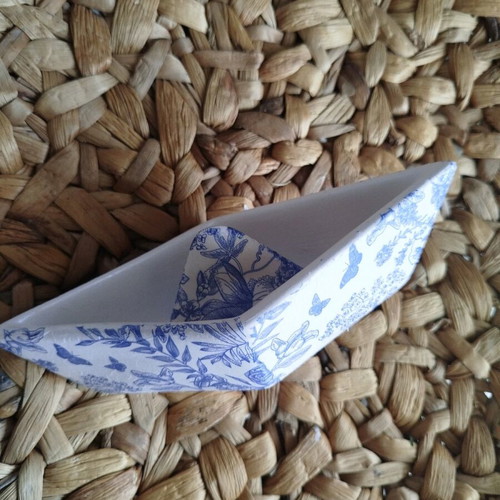 Ceramic decorative handmade ship, new, 22 cm length