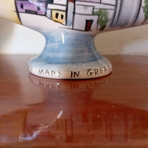 Handmade clay decorations like new, jug, vase, cup, napkin holder